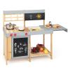 Costzon Mud Kitchen for Kids Outdoor, Wooden Pretend Play Kitchen with Removable Sink, Stoves, Storage Shelf, Toddler Backyard Toy Kitchen Set, Kids Kitchen Set for Boys Girls Age 3+ view 1