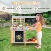 Costzon Mud Kitchen for Kids Outdoor, Wooden Pretend Play Kitchen with Removable Sink, Stoves, Storage Shelf, Toddler Backyard Toy Kitchen Set, Kids Kitchen Set for Boys Girls Age 3+ view 3