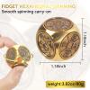 Hexahedral Spinning Metal Fidget Toy for Adults, Stress & Anxiety Relief - ADHD & Autism Sensory Toy (Small) view 2