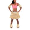 ABOOFAN Hawaiian Skirt Set Girls Hawaiian Hula Grass Skirt Hula Costume Luau Grass Skirts Girls Elastic Dancer Set for Luau Party Decorations view 2