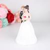 HUOOQT Cake Statue Figurine for Bride and Groom Embrace, Wedding Cake Toppers, Couple Cake Decorating Holding Roses Handmade (Hugs of Love) view 2