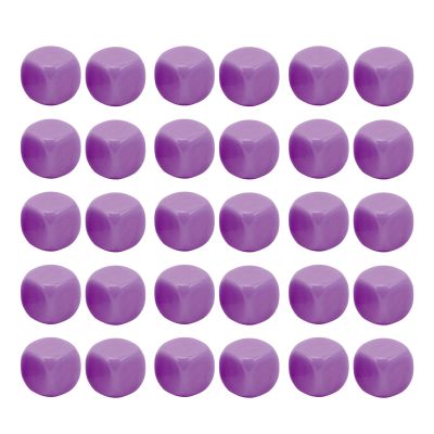 30PCS Fun Dice Set, 16MM Plastic 6 Sided Round Corners Dice Cubes, Polyhedral Dice Set, DIY Puzzle Round Corner for Classroom Teaching, Board Games, Dices Game, Parties ()