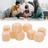 30PCS Fun Dice Set, 16MM Plastic 6 Sided Round Corners Dice Cubes, Polyhedral Dice Set, DIY Puzzle Round Corner for Classroom Teaching, Board Games, Dices Game, Parties (Beige) view 3