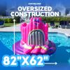 SWIMLINE Giant Inflatable Unicorn Castle Pool Float For Kids And Adults Size| Floating Kingdom Raft Lounger Combo With Gate Shield Windows & Accessories For Pools Lakes Beach | Fits Up To 4 People view 4