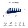 Big Joe Noodle Sling 2 Pack No Inflation Needed Pool Seat with Armrests, Americana Nautical Stripe Double Sided Mesh, 3ft view 2