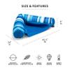 Big Joe Noodle Sling 2 Pack No Inflation Needed Pool Seat with Armrests, Blurred Blue Stripe Double Sided Mesh, 3ft view 2