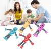 4pcs Telescopic Suction Cup Robots Toy, Shape Changing Robot Telescopic Tube, Telescopic Suction Cup Robot Toy, Plastic Flexible Cartoon Puzzle Suction Cup for Boys Girls view 3