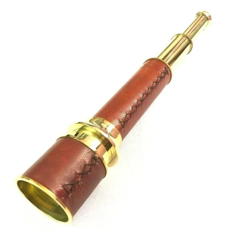16" Brass Leather Telescope Marine Nautical Vintage Spyglass Scope by Better Buy Handicraft