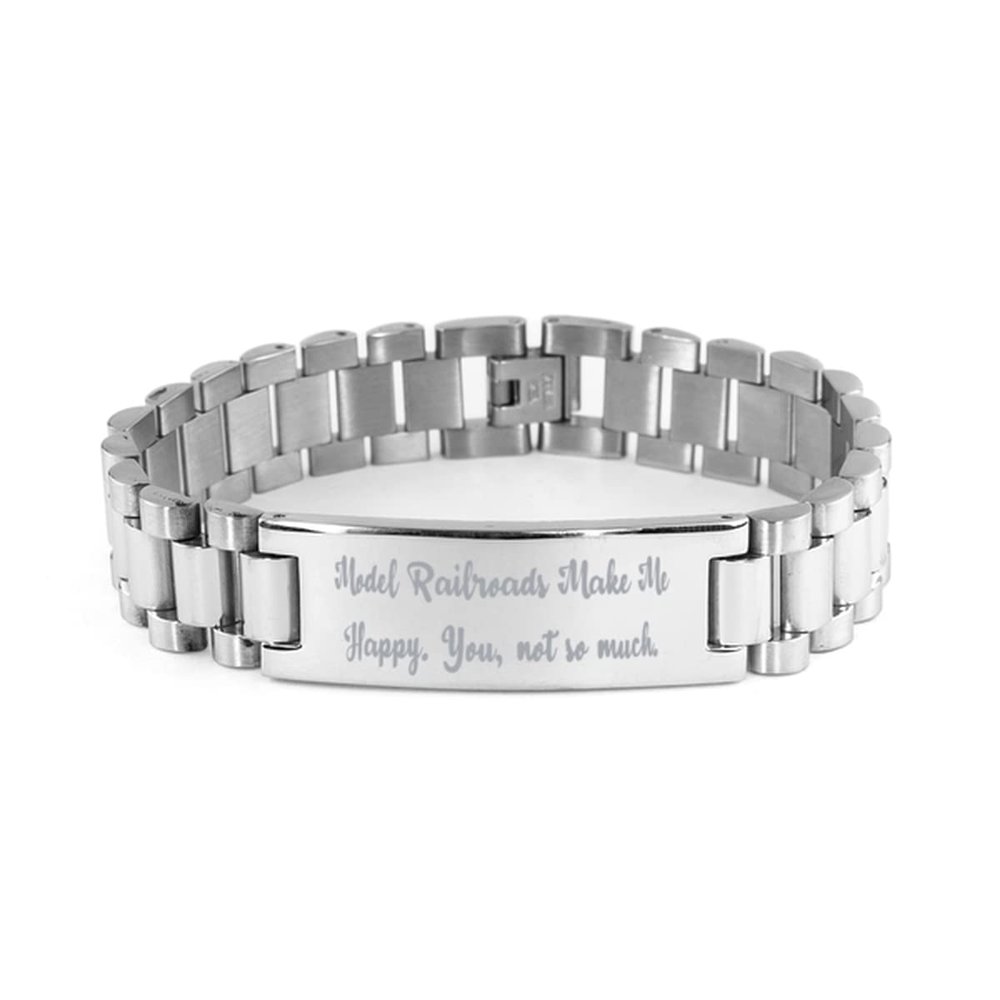 Beautiful Model Railroads Ladder Bracelet, Model Railroads Make Me Happy. You, not so, Nice Gifts for Friends, Birthday Gifts, Model Trains, Train Set, Toy Train, Train Set, Electric Train Set, HO