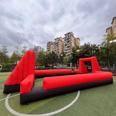 40ft x 20ft Outdoor Inflatable Soccer Field Inflatable Football & Soccer Pitch Court for School Playground/Family/Team Games(No Blower Included)