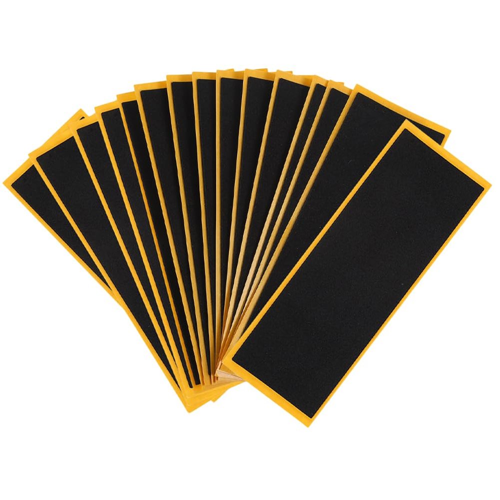 Veemoon 24Pcs Fingerboard Tape Mini Skateboard Adhesive Stickers Finger Skateboard Non Slip Stickers Fingerboard Deck Parts