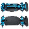 RCHUBAM Metal Chassis Frame Kit with Wheels for 1/10 Scale Tamiya TT02 RC Drift Car view 3