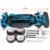 RCHUBAM Metal Chassis Frame Kit with Wheels for 1/10 Scale Tamiya TT02 RC Drift Car view 4