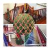HAPPLiGNLY Orange Protective Net Rope Net, Loft Anti-Fall Safety Net, Children's Pet Bed Balcony Anti-Fall Rope Net, Indoor Background Wall Decoration Net, Optional Size Rope Netting (Size : view 1