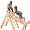 Climbing Set of Three Items, Foldable Triangle + Climbing Arch + Climbing Ramp, Triangle With Ramp, Climbing Triangle, Montessori Furniture (Boho) view 1