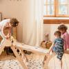 Climbing Set of Three Items, Foldable Triangle + Climbing Arch + Climbing Ramp, Triangle With Ramp, Climbing Triangle, Montessori Furniture (Boho) view 2