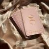 Luna Soleil  Tarot Deck in Rose Quartz | 78 Pink Tarot Cards, Light Baby Pink, Gold Foil Edges, Beginner's Complete Oracle Card Deck, Divination Tools view 3