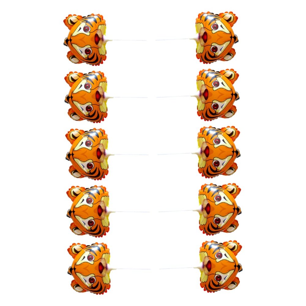 10pcs Tiger Balloons for Year Birthday Party Decorations Animal Pattern Balloons for Festive Atmosphere for Celebrations