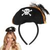 ORFOFE Pirate Captain Headband Halloween Skull Pattern Pirate Hair Accessories for Costume Party Dress-up and Cosplay view 1