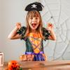 ORFOFE Pirate Captain Headband Halloween Skull Pattern Pirate Hair Accessories for Costume Party Dress-up and Cosplay view 4