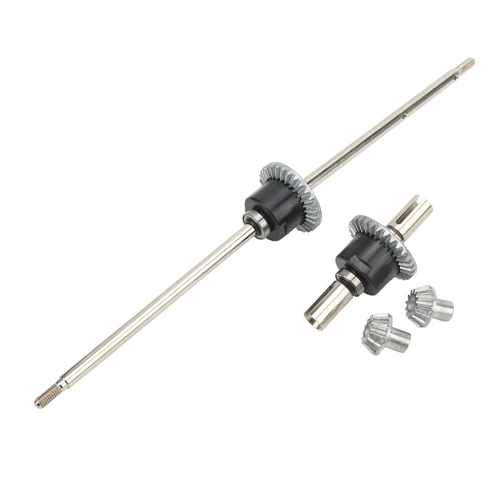 RiToEasysports Replacement Front and Rear Differential, Stainless Steel Metal Front Rear Differential Gear Spare Parts for WLtoys 12428 12427 RC Car