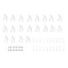RiToEasysports 20 Sets Micro Control Horns,4 Hole Control Horns Clevis Kit for RC Airplane Foam Fixed Wing Aircraft view 1