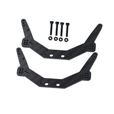 Carbon Fiber Chassis Side Panels for Axial 1/24 AX24 XC-1 4WS Crawler Brushed RTR AXI00003 Upgrades - Black