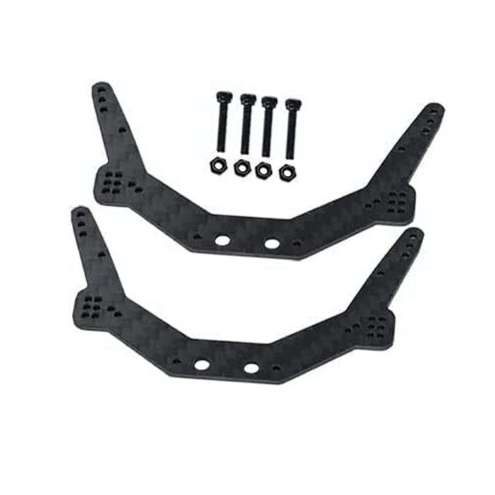 Carbon Fiber Chassis Side Panels for Axial 1/24 AX24 XC-1 4WS Crawler Brushed RTR AXI00003 Upgrades - Black