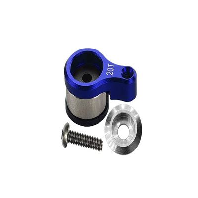 Aluminum 6061-T6 20T Servo Horn with Built-in Spring for Losi 1/18 Mini-T 2.0 2WD Stadium Truck Upgrades - Blue