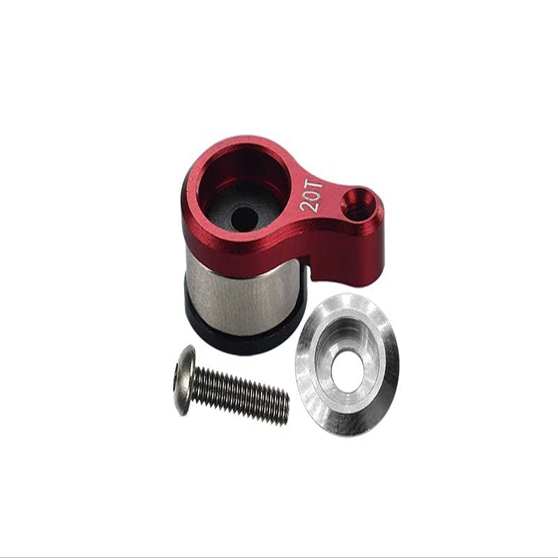 Aluminum 6061-T6 20T Servo Horn with Built-in Spring for Losi 1/18 Mini-T 2.0 2WD Stadium Truck Upgrades - Red