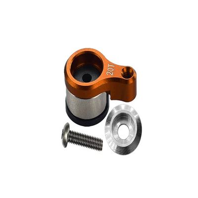 Aluminum 6061-T6 20T Servo Horn with Built-in Spring for Losi 1/18 Mini-T 2.0 2WD Stadium Truck Upgrades - Orange