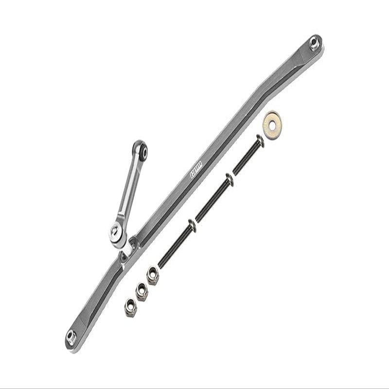 Aluminum Front Steering Tie Rods for Losi 1:8 LMT 4WD Solid Axle Monster Truck LOS04022 / LMT Mega Truck LOS04024 / Son-uva Digger LOS04021 / TLR Tuned LMT Kit LOS04027 - Silver