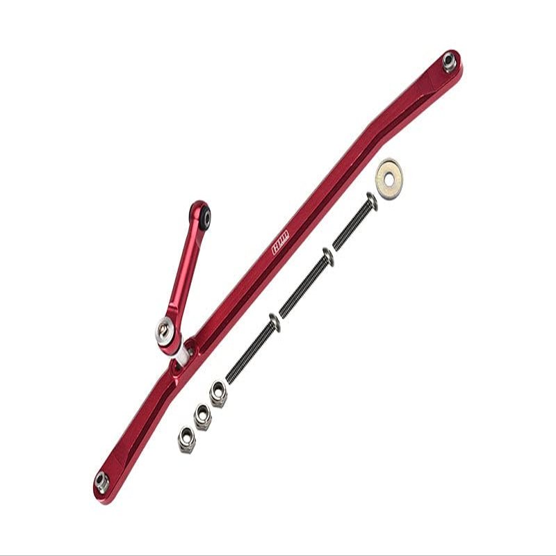 Aluminum Front Steering Tie Rods for Losi 1:8 LMT 4WD Solid Axle Monster Truck LOS04022 / LMT Mega Truck LOS04024 / LMT Son-uva Digger LOS04021 / TLR Tuned LMT Kit LOS04027 - Red