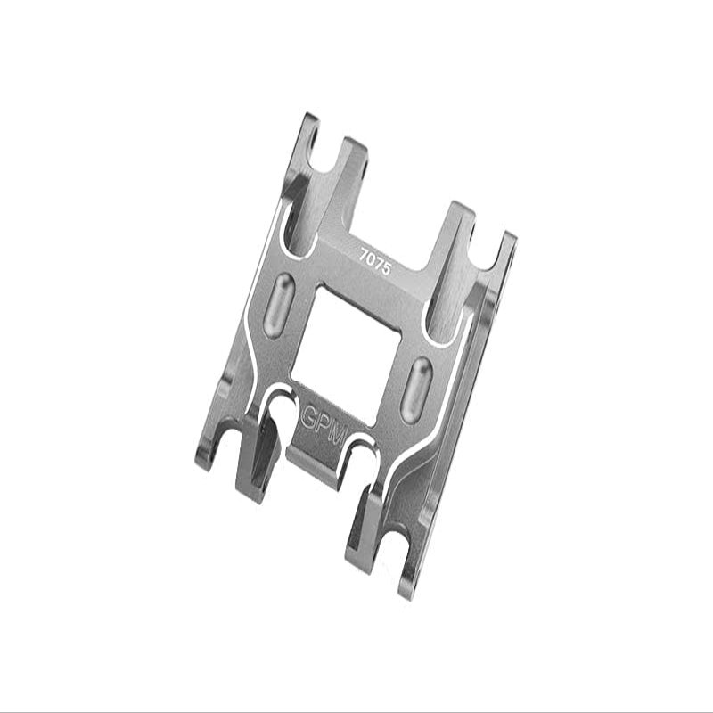 Aluminum 7075-T6 Chassis Skid Plate for Traxxas 1:18 TRX4M Ford Bronco Crawler 97074-1 / TRX4M Land Rover Defender 97054-1 / TRX4M K10 High Trail Crawler 97064-1 Upgrades - Silver