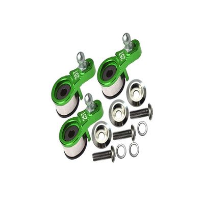 Aluminum Servo Horn with Built-in Spring 3 Sets (for Locking Diff) for Traxxas 1:10 TRX4 Defender Trail Crawler 82056-4 / TRX6 Mercedes-Benz G-63 MAG 6X6 88096-4 Upgrades - Green