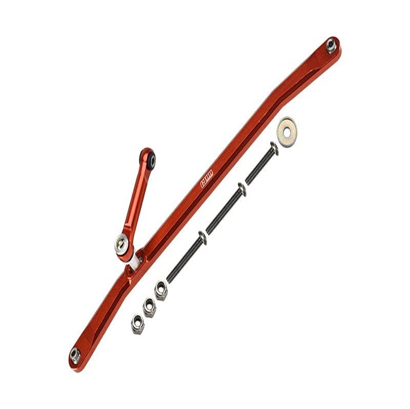 Aluminum Front Steering Tie Rods for Losi 1:8 LMT 4WD Solid Axle Monster Truck LOS04022 / LMT Mega Truck LOS04024 / Son-uva Digger LOS04021 / TLR Tuned LMT Kit LOS04027 - Orange