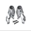Aluminum 7075-T6 Front Knuckle Arms Steering Blocks for Traxxas 1:10 4WD MAXX 89076-4 / 4WD MAXX with WideMAXX 89086-4/1:8 4WD Maxx Slash 6S 102076-4 Upgrades - Silver view 1