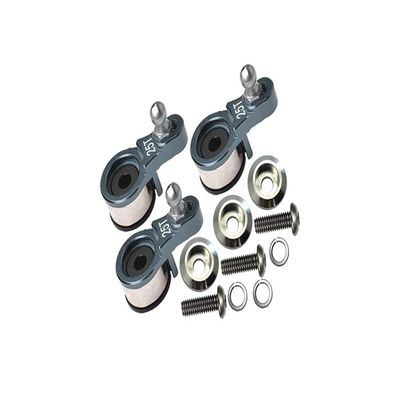 Aluminum Servo Horn with Built-in Spring 3 Sets (for Locking Diff) for Traxxas 1:10 TRX4 Defender Trail Crawler 82056-4 / TRX6 Mercedes-Benz G-63 MAG 6X6 88096-4 Upgrades - Gray Silver