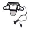 Nylon and Stainless Steel Universal Front Bumper with 6 Led Light Bulbs for Traxxas 1:18 TRX4M Ford Bronco Crawler 97074-1 / TRX4M Land Rover Defender 97054-1 Upgrades - Black view 1