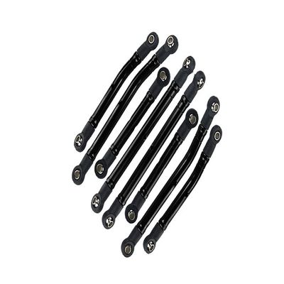 Aluminium 6061-T6 High Clearance Adjustable Links Tie Rod Linkages for Traxxas 1:18 TRX4M Ford Bronco Crawler 97074-1 / TRX4M Land Rover Defender 97054-1 Upgrades - Black