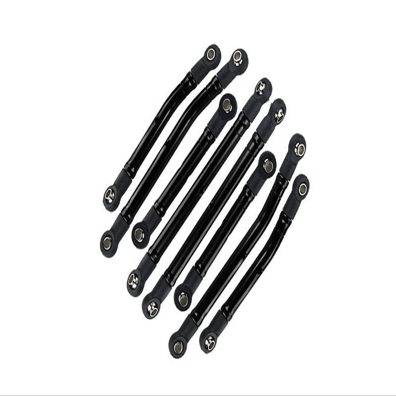 Aluminium 6061-T6 High Clearance Adjustable Links Tie Rod Linkages for Traxxas 1:18 TRX4M Ford Bronco Crawler 97074-1 / TRX4M Land Rover Defender 97054-1 Upgrades - Black