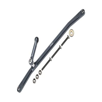 Aluminum Front Steering Tie Rods for Losi 1:8 LMT Solid Axle Monster Truck LOS04022 / LMT Mega Truck LOS04024 / LMT Son-uva Digger LOS04021 / TLR Tuned LMT Kit LOS04027 - Gray Silver