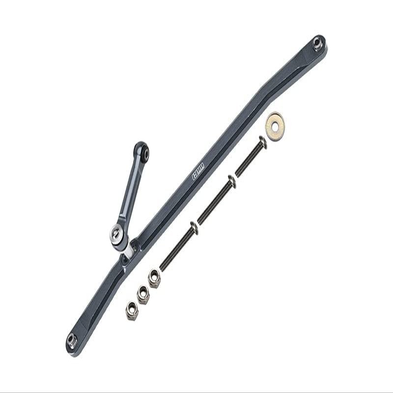 Aluminum Front Steering Tie Rods for Losi 1:8 LMT Solid Axle Monster Truck LOS04022 / LMT Mega Truck LOS04024 / LMT Son-uva Digger LOS04021 / TLR Tuned LMT Kit LOS04027 - Gray Silver