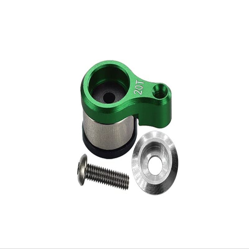 Aluminum 6061-T6 20T Servo Horn with Built-in Spring for Losi 1/18 Mini-T 2.0 2WD Stadium Truck Upgrades - Green