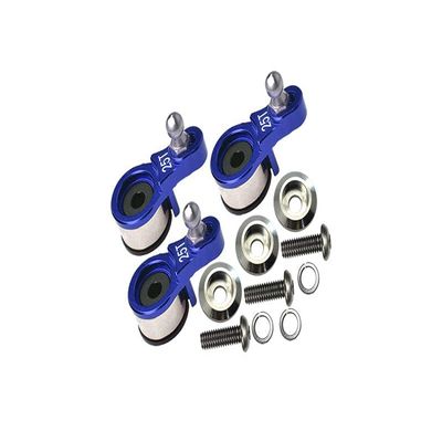 Aluminum Servo Horn with Built-in Spring 3 Sets (for Locking Diff) for Traxxas 1:10 TRX4 Defender Trail Crawler 82056-4 / TRX6 Mercedes-Benz G-63 MAG 6X6 88096-4 Upgrades - Blue