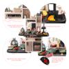 BPC 65 Pcs Large Modern Kitchen Playset, Steam, Water, Cooking Sounds, in-Built Music, Clock Pretend Play for Toddlers Boys Girls view 4