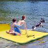 10 x 6 FT Floating Water Mat Foam Pad Lake Floats Lily Pad, 3-Layer XPE Water Pad with Storage Straps for Adults Outdoor Water Activities view 4