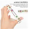 2pcs Wrist Bracelets Elasticity Bracelet Elasticity Wrist Jewelries Mahjong Lover Chinese Mahjong Cuff Bracelet Mahjong Bangle Mens Glossy Miss Decorate Acrylic Acid view 4