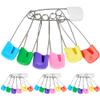 50Pcs Baby Diaper Pins with Safety Plastic Heads Cloth Fastening Pins for Baby Clothes and Scarves view 1