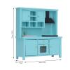 Dollhouse Kitchen Toy, Wooden Lifelike Miniature Kitchen Cabinet Furniture Set Educational Toy for 1:12 Miniature Doll House Dollhouse Kitchen Furniture view 4